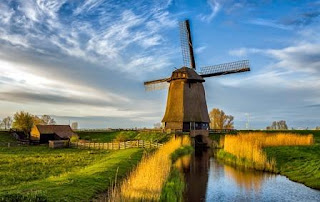 Kinderdijk, tempat konsentrasi terbesar kincir angin kuno di Belanda....!!!