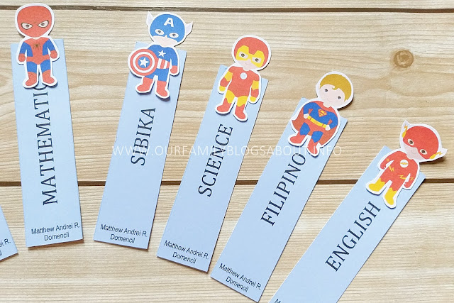 DIY, bookmarks, do it yourself, craft, superheroes bookmarks