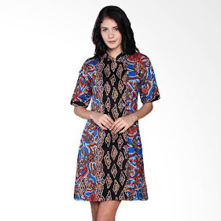 Contoh Dress Batik Etnik Modern Terbaru