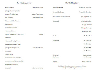 Wedding Program Templates on Create Your Own Wedding  Wedding Program Template