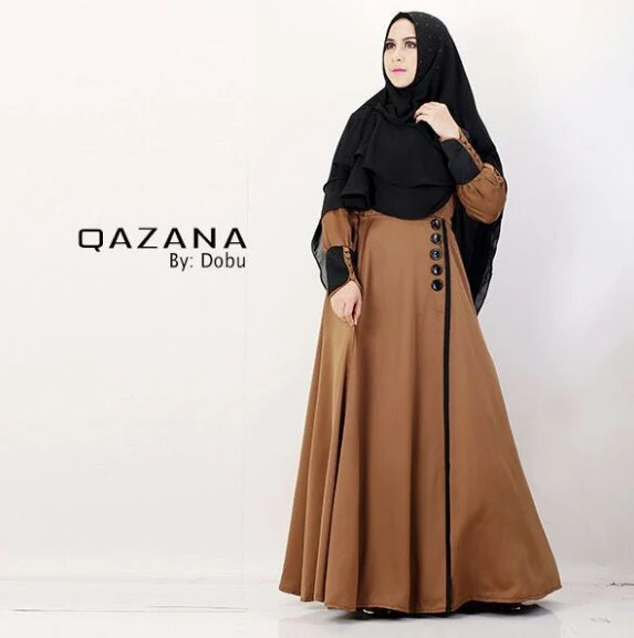 30 Model Gamis Syari 2019 Fashion Modern Dan Terbaru 2021 - Model baju gamis syari