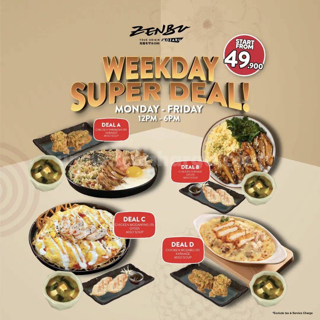 Promo ZENBU WEEKDAY SUPER DEAL – Paket Spesial Menu mulai Rp. 49.900