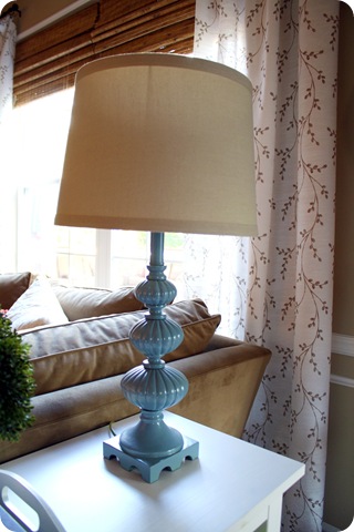blue vintage lamp