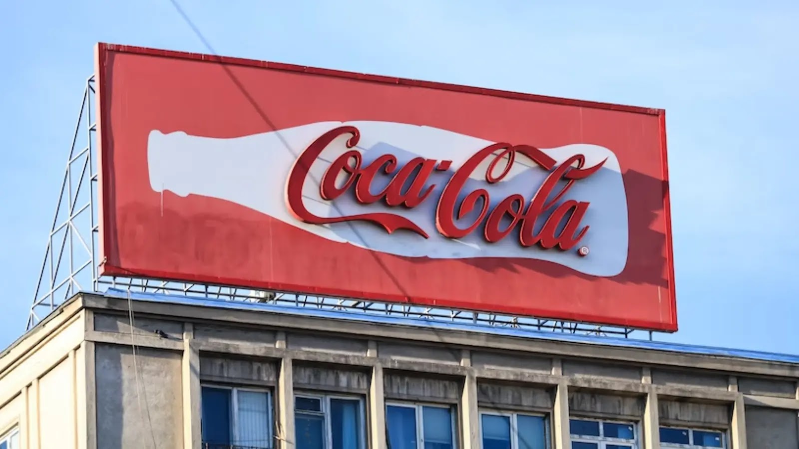 A Coca-Cola billboard advertisement.