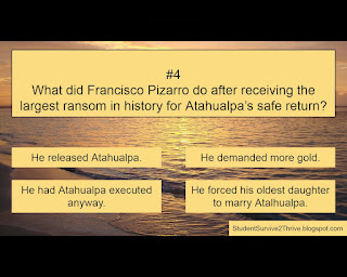 What did Francisco Pizarro do after receiving the largest ransom in history for Atahualpa’s safe return? Answer choices include: He released Atahualpa. He demanded more gold. He had Atahualpa executed anyway. He forced his oldest daughter to marry Atahualpa.