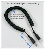 SC1025: Custom Rubber Sync Cord Mini Plug to Mini Plug