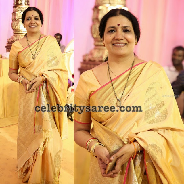 Jeevitha Gold Silk Saree