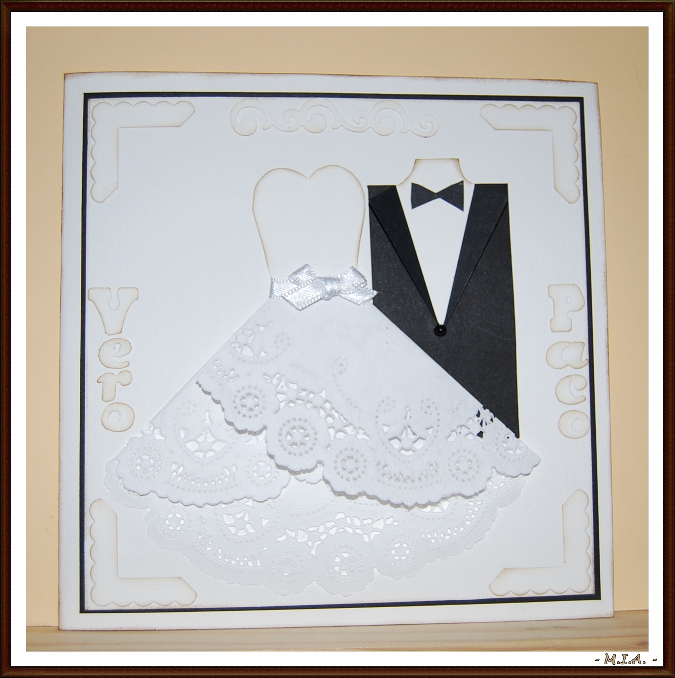 Tela, papel, tijeras.: Tarjetas de Boda.