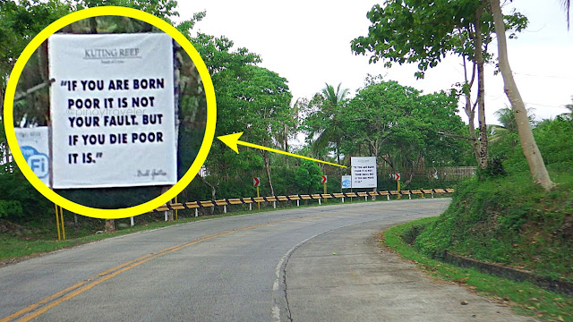 highway signs going to Kuting Reef Resort and Spa in Macrohon Southern Leyte