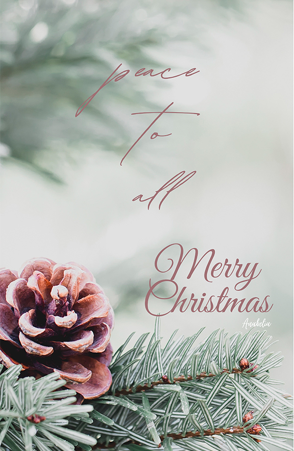 Pace to all - Merry Christmas, Anabelia Craft Design