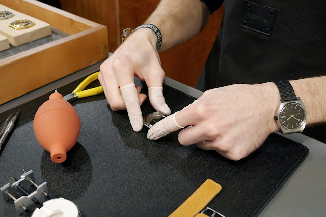 Nixon Watches Customisation Workshop in seven dials covent garden London store