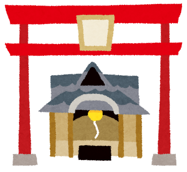 無料イラスト かわいいフリー素材集 神社のイラスト