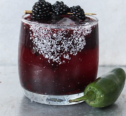 Spicy Blackberry Margarita #drink #recipes