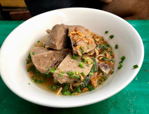 A giant meatball from Banh Canh Bo Vien in Tan Dinh Ward.