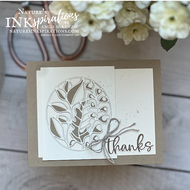 Stampin' Up! Handcrafted Elements Simple Elegance botanical card | Nature's INKspirations by Angie McKenzie