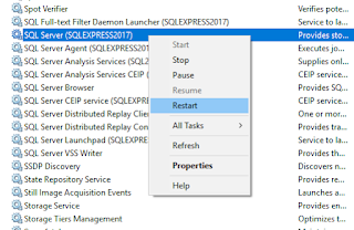 SQL Server Service - Restart