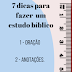 Marca página  - 7 dicas para estudo bíblico - EBD células PGMS