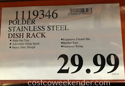 Deal for the Polder 4-piece Stainless Steel Dish Rack Set at Costco