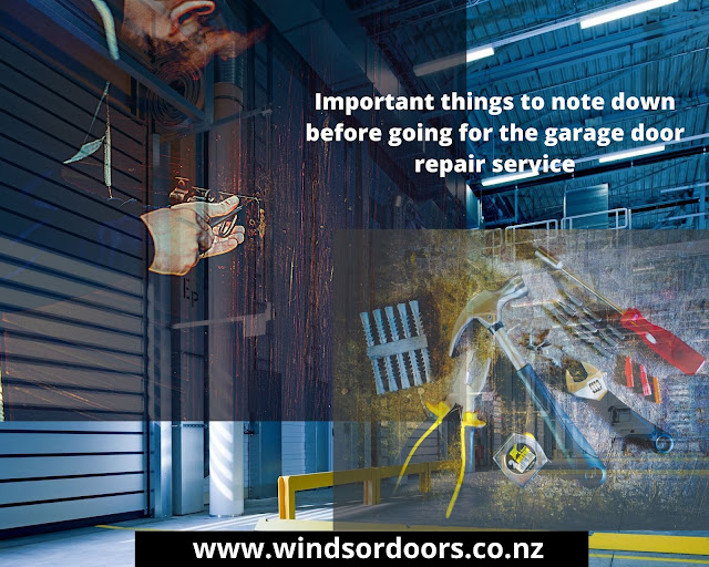 Important things to note down before going for the garage door repair service