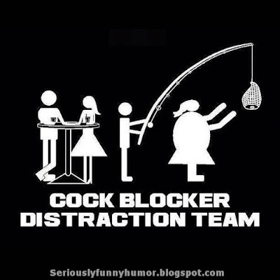 Cock blocker distraction team! Fat girl chasing meat on a hook like a fish! hahaha