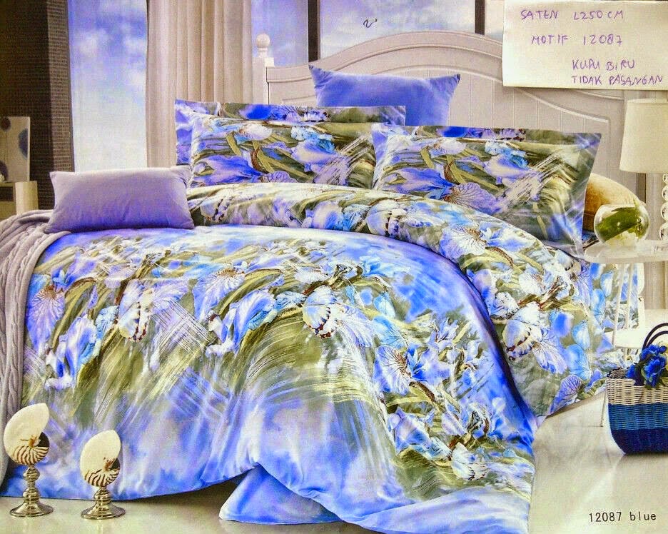 Sprei Jepang Motif kupu Biru