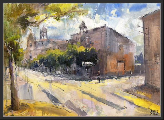 SANT RAMON NONAT-PINTURA-ART-MONESTIR-SANTUARI-CONVENT-CARRETERA-PAISATGES-POBLES-LA SEGARRA-PINTOR-ERNEST DESCALS-