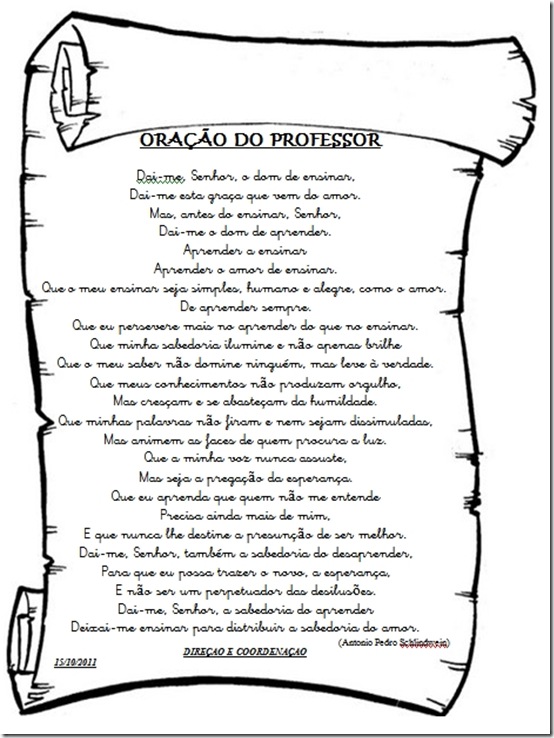Oração Do Professor