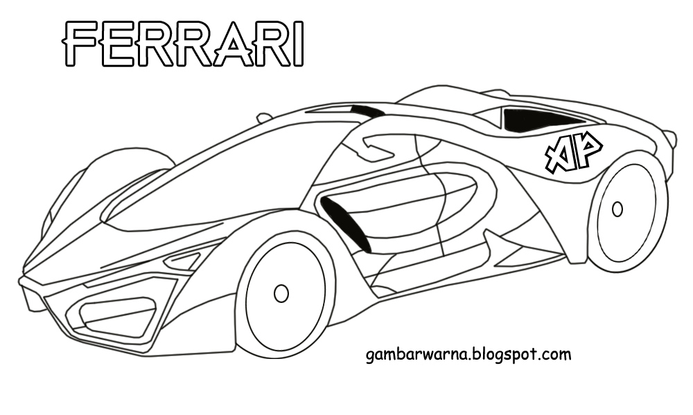 Mewarnai Mobil Sport Ferrari | Belajar Mewarnai Gambar