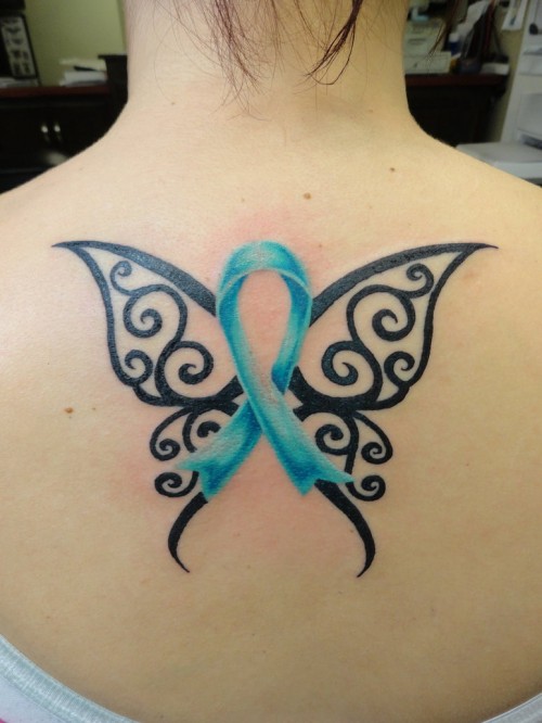 Cancer Ribbon Tattoos Designs