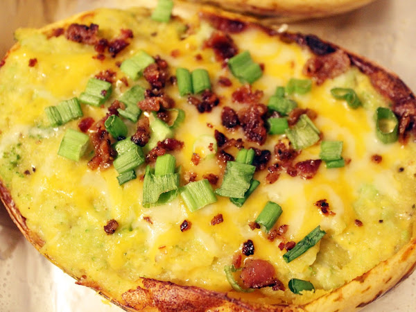 Twice the delicious! (Twice Baked Broccoli Cheese Delicata Squash)