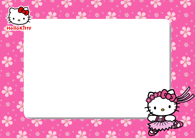  Hello  Kitty  Pink  Floral PNG  Frame Printable PNG  Frames 