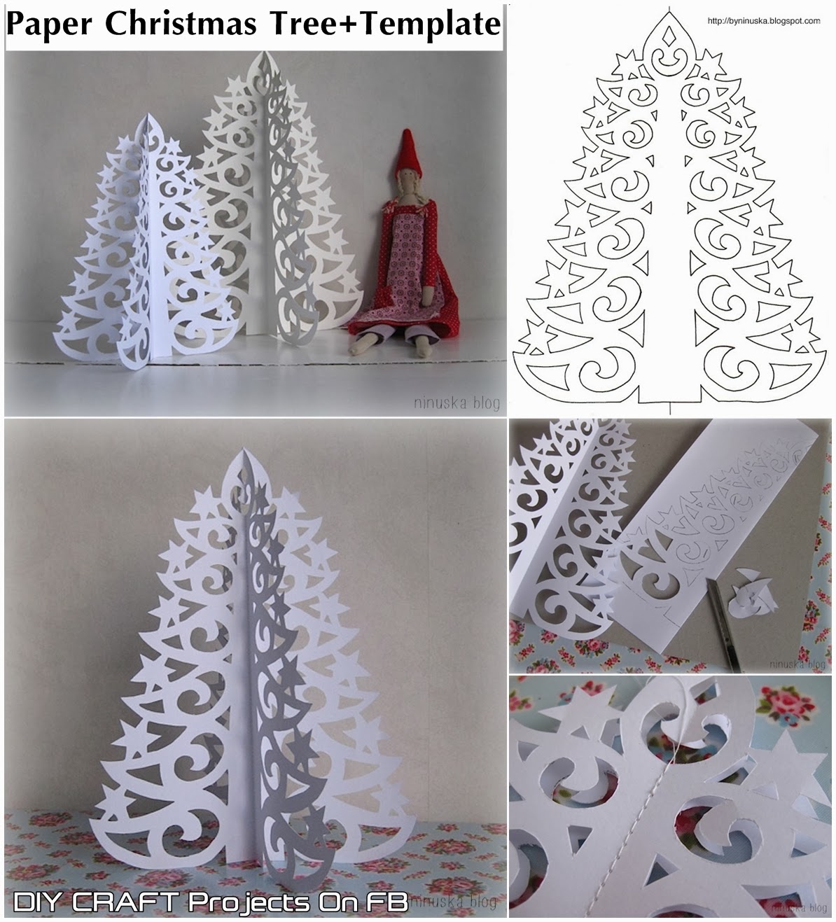  DIY  Paper Christmas  Tree with Printable Template  DIY  