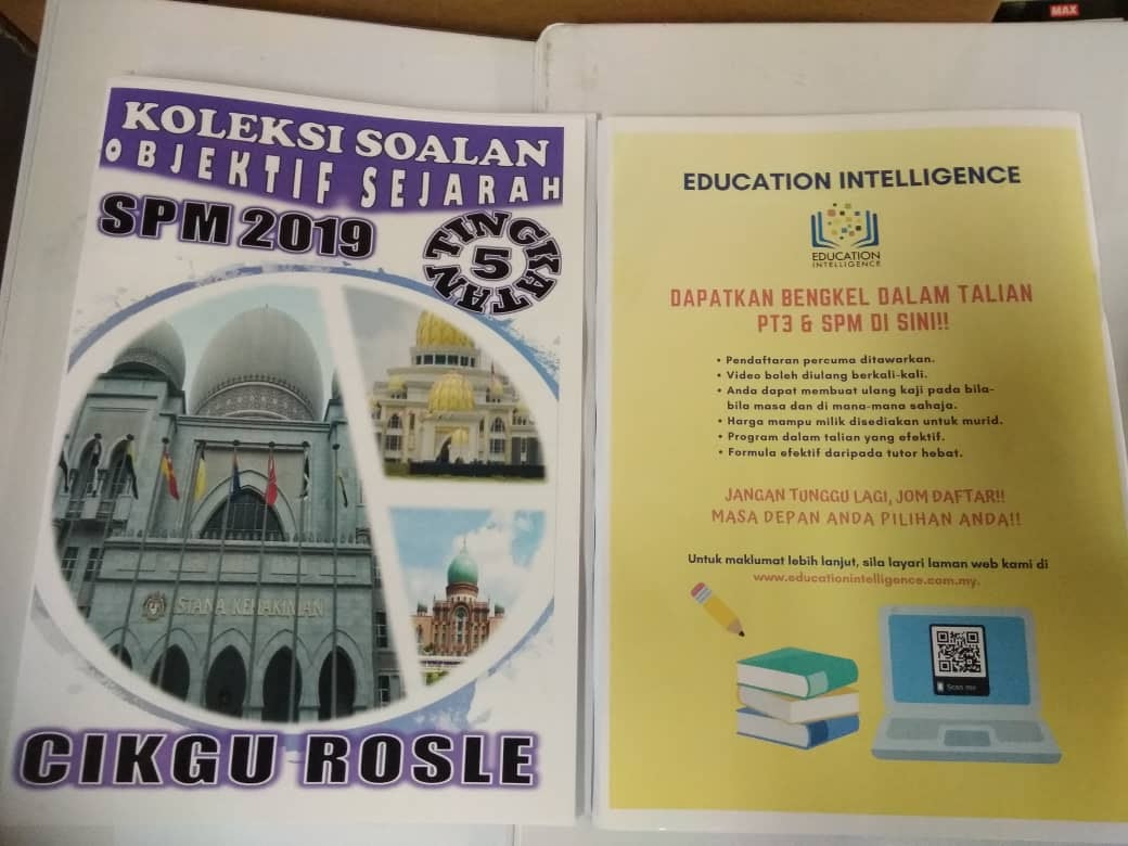 CIKGU ROSLE SEJARAH: KOLEKSI SOALAN OBJEKTIF SPM 2019