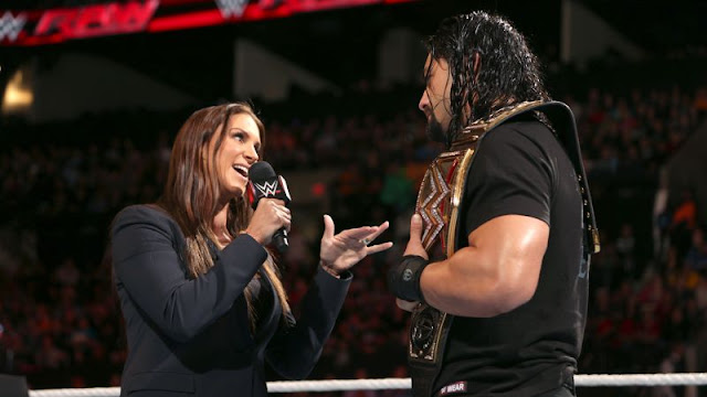 WWE RAW Results - Roman Reigns vs. Sheamus, Vince McMahon and Stephanie