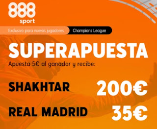 888sport superapuesta Shakhtar vs Real Madrid 1 diciembre 2020