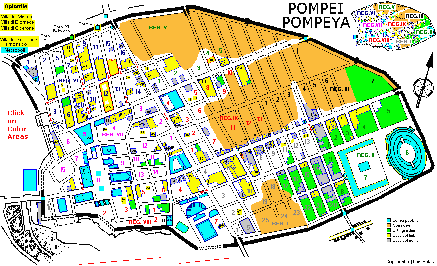 Resultado de imagen de pompeya plano