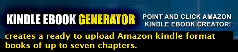 Kindle ebook generator creates a ready to upload Amazon kindle format books of up to seven chapters