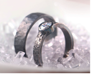 Cincin Nikah Rustic Cincin Kawin Cincin Tunangan Silver Rustic