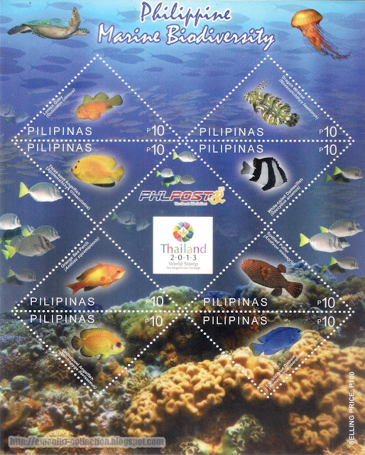 Philippine Marine Biodiversity Stamp; Thailand 2013 World Stamp Exhibition