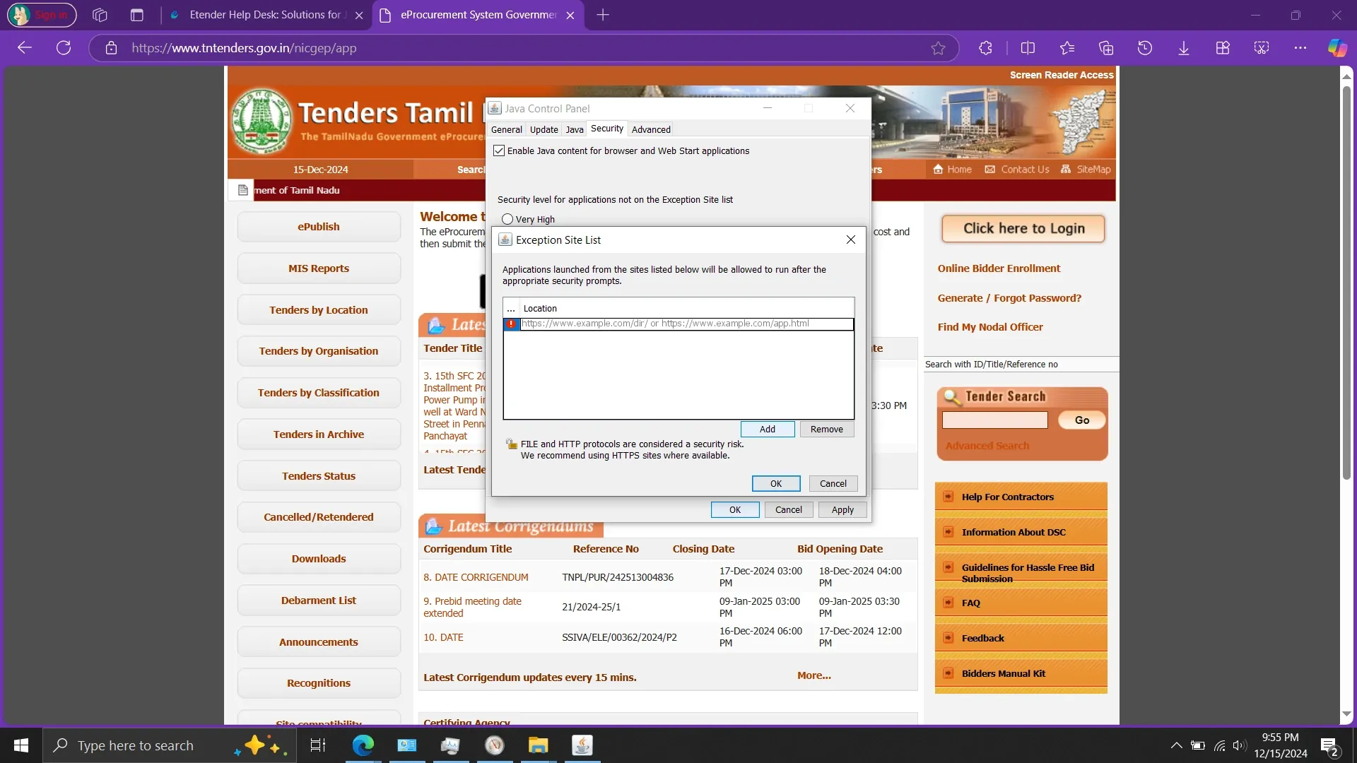 Java Setting