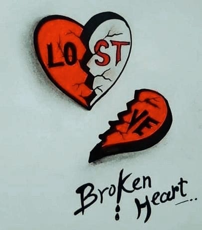 Broken Heart Drawing