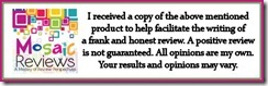 Mosaics Review Disclaimer