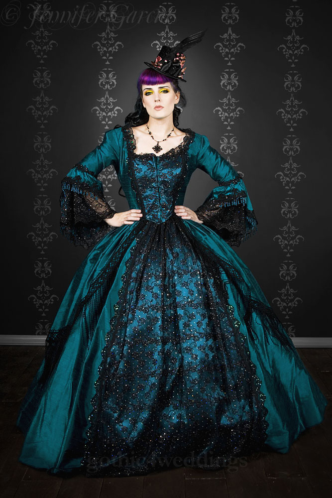 Gothic Steampunk Marie Antoinette Wedding Dress