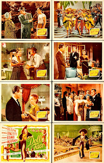 DOLL FACE. Conjunto de Title Lobby Card y 7 Lobby Cards: 36 x 28. Estados Unidos. CARA DE MUÑECA. Doll Face. 1946. Estados Unidos. Dirección: Lewis Seiler. Reparto: Vivian Blaine, Dennis O'Keefe, Perry Como, Carmen Miranda, Martha Stewart, Stephen Dunne, Reed Hadley.