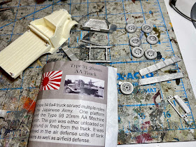 Company B 28mm IJA Type 94 Izuzu Truck with Type 98 AA Gun for Bolt Action