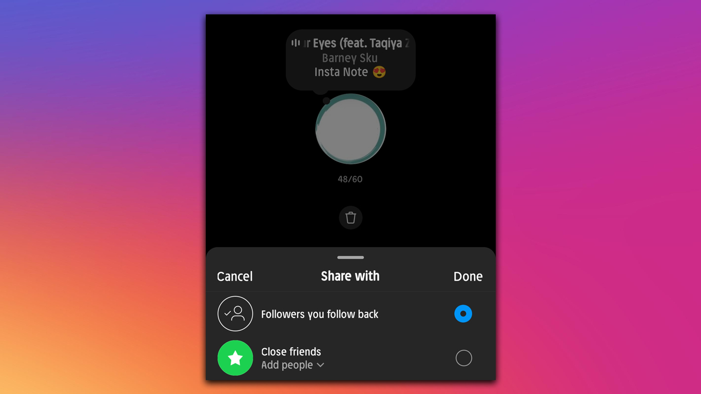 add music to instagram notes