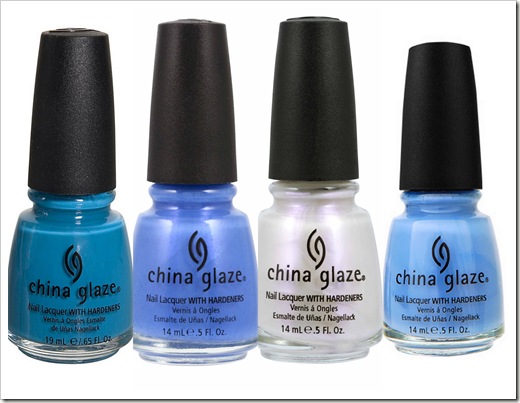 china glaze- כחול לבן . צילום דיוויד שין
