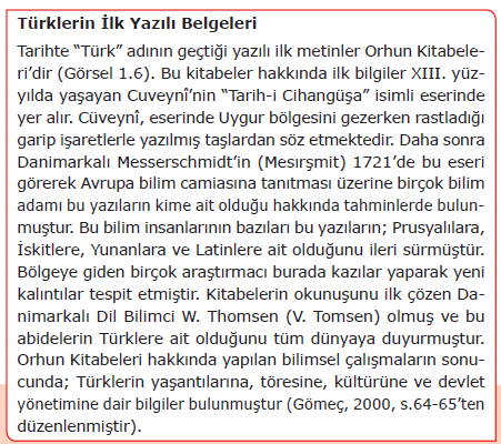 9.Sınıf MEB Yayınları Tarih Ders Kitabı 18.Sayfa Cevapları İnsanlığın Hafızası Tarih (Yeni Müfredat)