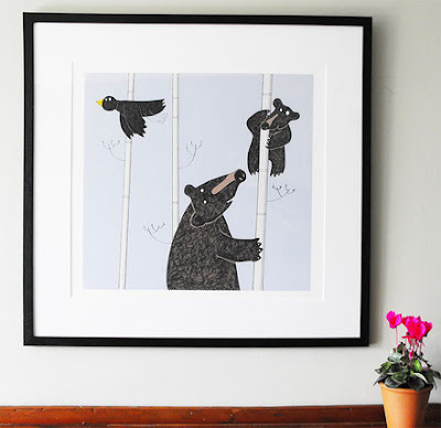 Mother and Baby Bear print by Lucy Gell