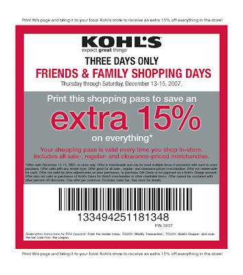 Coupon Heaven: Printable Coupon for Kohls (valid 12/13 - 12/